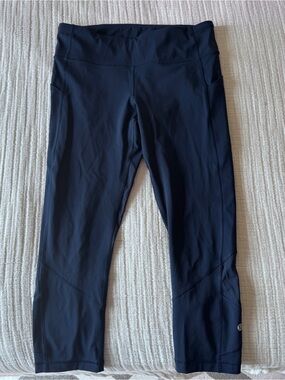 lululemon athletica Navy Capri Leggings with Side Pockets